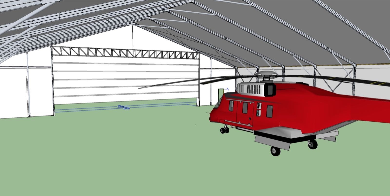 Temporary Large Hanger Tent for helicopter / aircraft maintenance / parking / Storage / Military Army Space